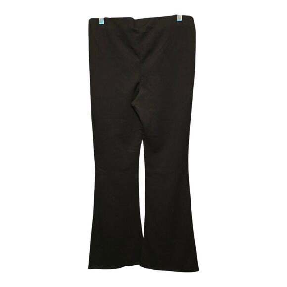 H&M Conscious Choice Flare Leg Dress Pants Womens Large Black Capsule Minimalist - Picture 2 of 8
